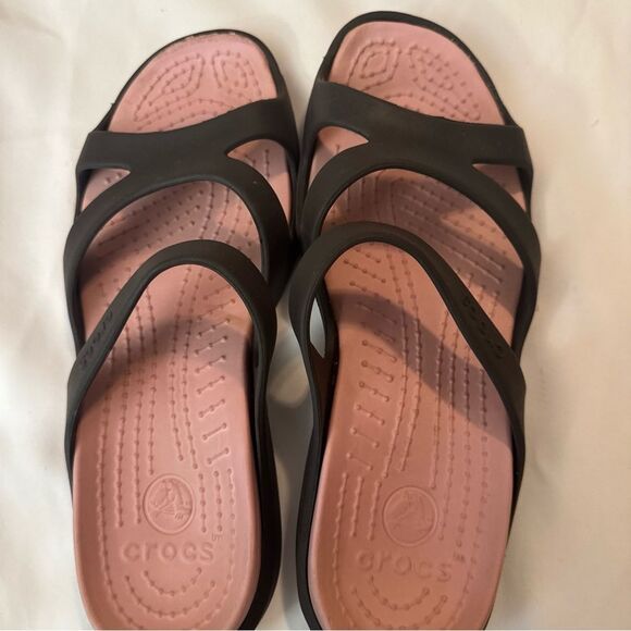 CROCS Women's Sandals in Pink and Brown - Picture 10 of 15